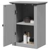 vidaXL Bathroom Wall Cabinet Gray Solid pine, engineered wood, metal
