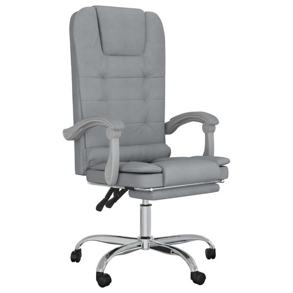 vidaXL Massage Office Chair Light gray