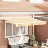 vidaXL Awning Replacement Fabric Yellow and White 129.92 x 76.77 in