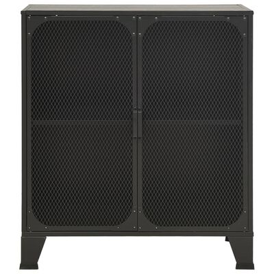 vidaXL Storage Cabinets 2 pcs Gray 28.3"x14.2"x32.3" Metal and MDF