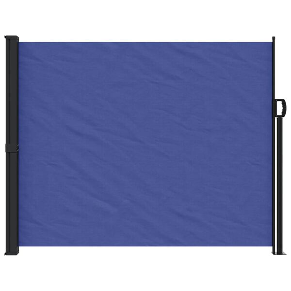 vidaXL Retractable Side Awning Blue 100% polyester with a PU coating