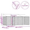 vidaXL Dog Cage with Roof Silver 236.22 x 78.74 x 100.79 in