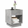 vidaXL Coffee Table Concrete grey Engineered wood, glass 15.7x15.7x19.7 in