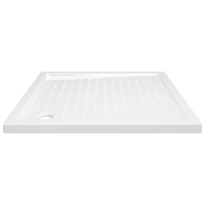 vidaXL Shower Base Tray with Dots White 35.4"x35.4"x1.6" ABS