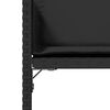 vidaXL Patio Chair Black Poly Rattan, Powder-Coated Steel Standard