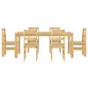 vidaXL Dining Set Honey wax finish Solid Pine Wood Large Simple