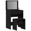 vidaXL Dressing Table Black oak 23.6" x 15.7" x 29.5" Engineered wood