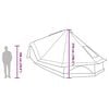 vidaXL Family Tipi Tent Folding with Roof Blue 680 x 430 x 270 cm