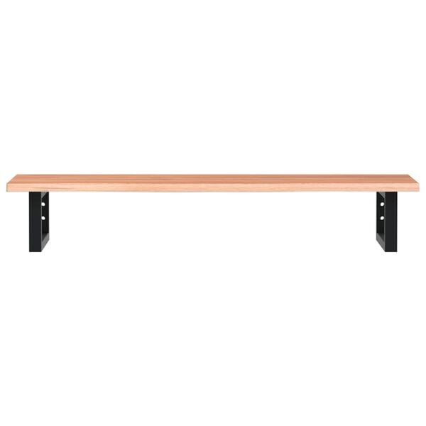 vidaXL Basin Shelf Wall Mounted Steel and Solid Wood Oak