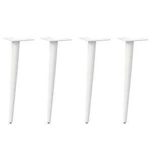 vidaXL Coffee Table Leg White Powder-coated steel 11.8-12.2 in height