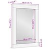 vidaXL Bathroom Mirror Natural Mango with White Paint