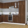vidaXL Hanging Glass Cabinet Brown oak Engineered wood, glass