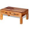 vidaXL Coffee Table Brown Solid Acacia wood, Palisander wood Medium