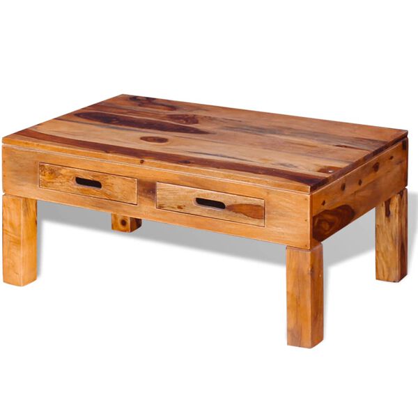 vidaXL Coffee Table Brown Solid Acacia wood, Palisander wood Medium