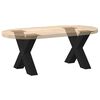 vidaXL Coffee Table Leg Set of 2 Black Powder-coated Steel Medium