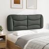 vidaXL Headboard Cushion Dark Grey Fabric (100% polyester) Full Size