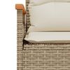 vidaXL 3 Piece Patio Sofa Set with Cushions Beige Poly Rattan