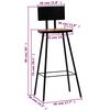 vidaXL Bar Chair Set of 4 Multicolour Solid reclaimed wood and steel