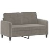 vidaXL 4 Piece Sofa Set with Throw Pillows&Cushions Light Gray Velvet