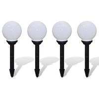 vidaXL Outdoor Pathway Lamps 4 pcs LED 5.9" with Ground Spike