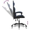 vidaXL Gaming Chair Black and Blue Faux leather, Metal, Plywood Medium
