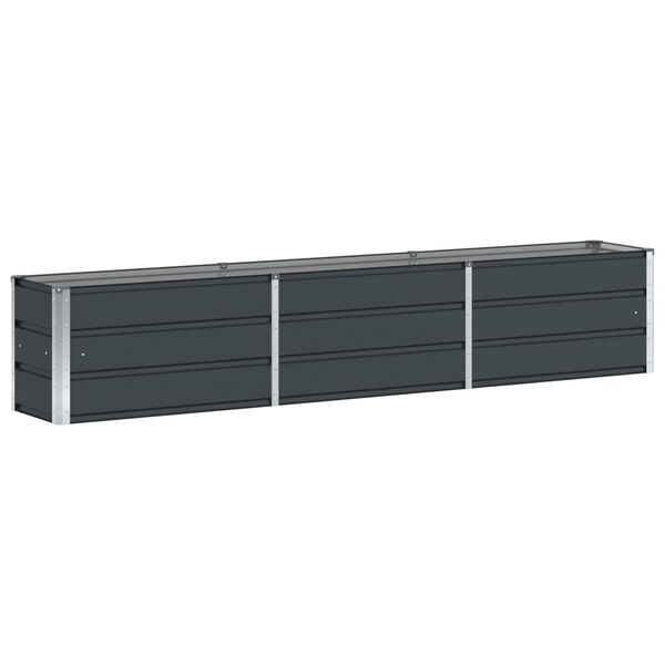 vidaXL Planter Anthracite 94.49 x 15.75 x 17.72 in Steel