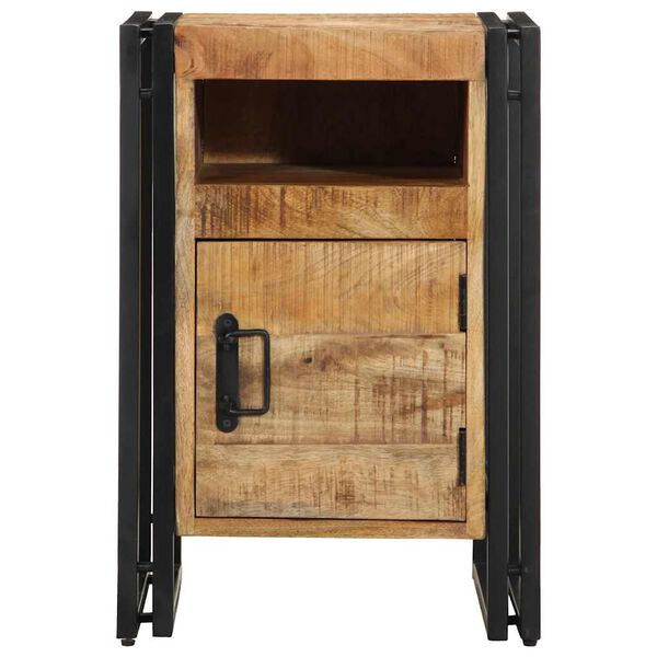 vidaXL Bedside Cabinet 40x40x59 cm Solid Rough Wood Mango