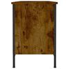 vidaXL Shoe Cabinet Smoked Oak Engineered Wood, Powder-Coated Steel Medium