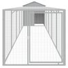 vidaXL Chicken Cage Light Grey Galvanized Steel Large Durable