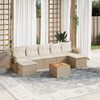 vidaXL Garden Sofa Set Beige, Cream White