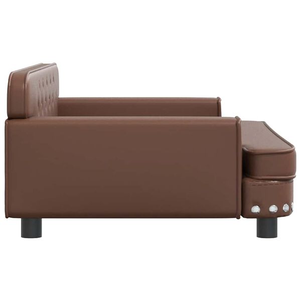 vidaXL Kids Sofa Brown Faux leather, solid pine wood, foam Mini Durable