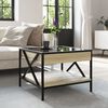 vidaXL Coffee Table Sonoma oak Engineered wood 19.7 x 19.7 x 15.0 in