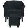 vidaXL Tub Chair Black Velvet (100% polyester), pinewood, plywood, plastic