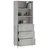 vidaXL Highboard Concrete Grey Engineered wood Large Highboard