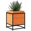 vidaXL Garden Planter Wax brown Solid pine wood and steel Medium