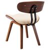 vidaXL Dining Chair Set of 6 Cream, Brown Faux leather, Bent wood