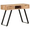 vidaXL Desk 42.1"x17.7"x31.1" Solid Acacia Wood with Live Edges