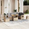 vidaXL Garden Sofa Set Beige, Light Grey