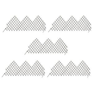 vidaXL Garden Trellis Fences 5 pcs 66.9"x29.5" Willow