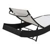 vidaXL Sunlounger Set of 2 Black and white