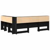 vidaXL Storage Headboard with Shelf Black Oak 62.99 in Engineered Wood