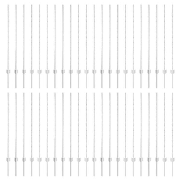 vidaXL Fence Posts Height Adjustable Manual 88 pcs Silver 63" Steel