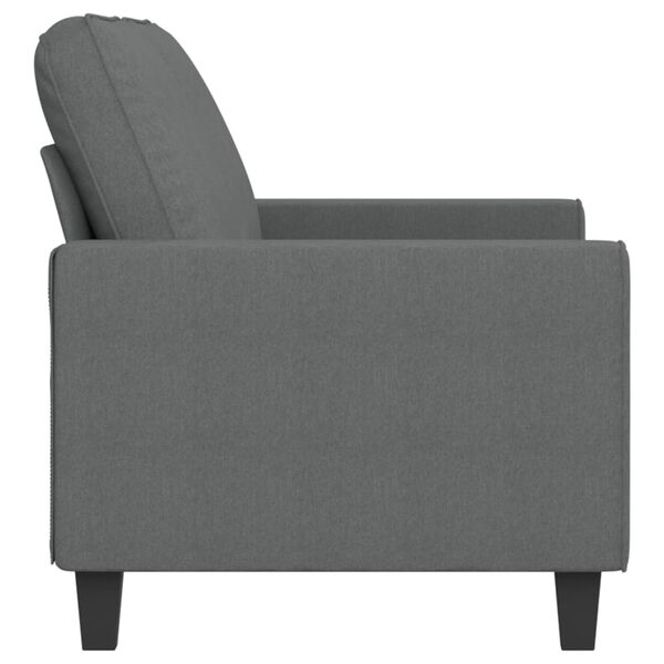 vidaXL 2-seater Sofa Dark Gray Polyester, Metal, Foam Medium