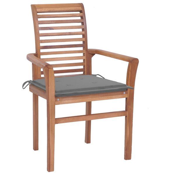 vidaXL Dining Chair Set of 6 Teak