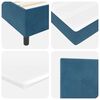 vidaXL LED Box Spring Bed with Mattress Blue 39.4" x 78.7" Velvet