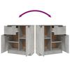 vidaXL Sideboard Concrete Gray 23.6"x11.8"x27.6" Engineered Wood