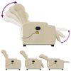 vidaXL Stand Up Massage Recliner Chair Cream