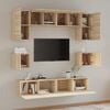 vidaXL TV Cabinet Set Set of 8 Sonoma oak Engineered wood TV Cabinet Set