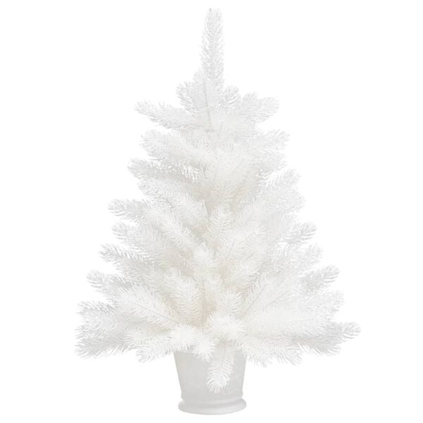 vidaXL Christmas Tree White Polyethylene, Plastic 25.6 in