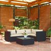vidaXL Garden Lounge Set Black and cream